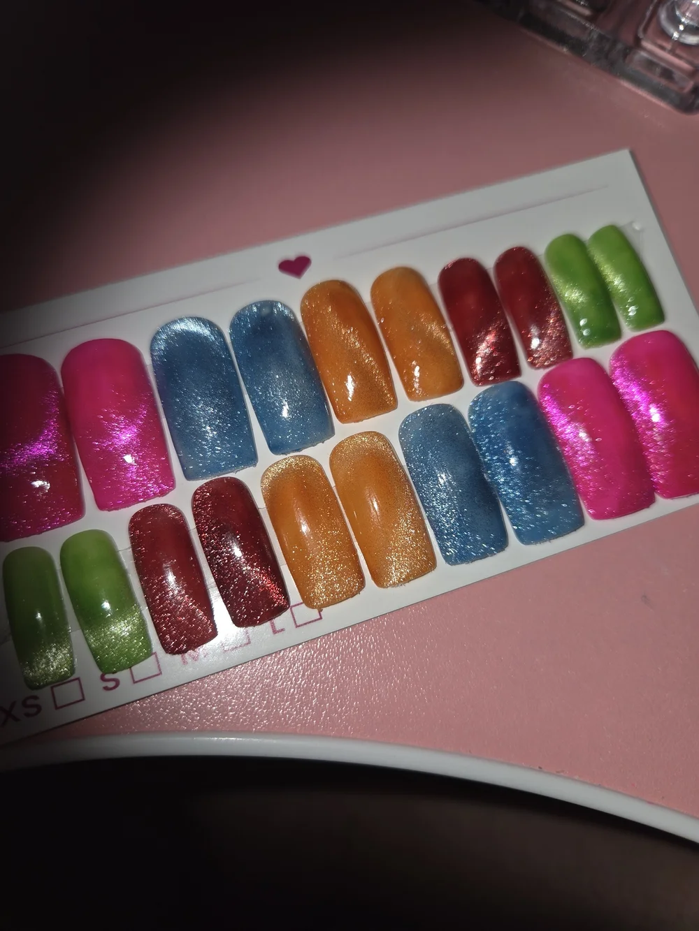 Neon Square Press-On Nails